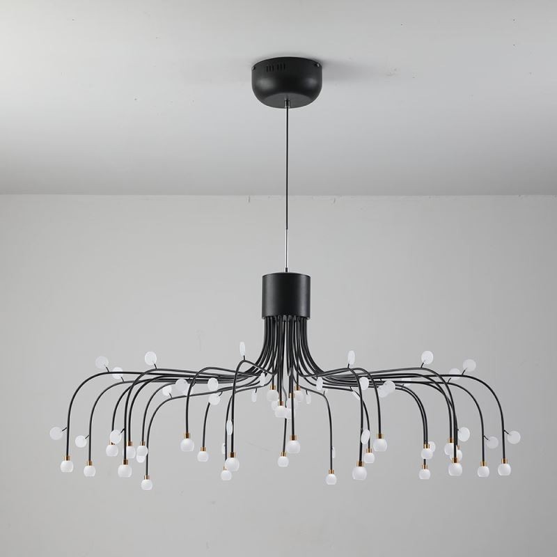 Lámpara colgante nórdica creativa blanca natural, 30 luces
