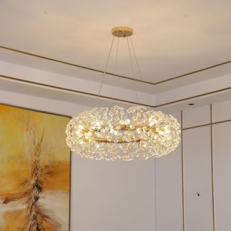 Lámpara colgante moderna minimalista de hierro forjado circular con forma de flor de sol. Lámpara colgante moderna minimalista de hierro forjado circular con forma de flor de sol.