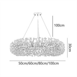 Lámpara colgante moderna minimalista de hierro forjado circular con forma de flor de sol.