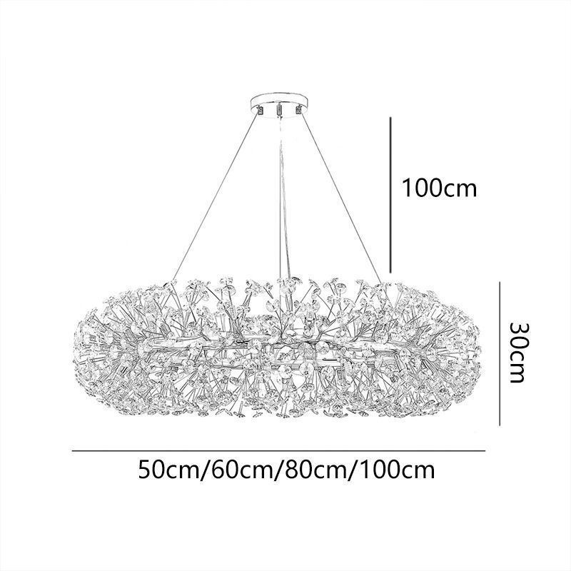 Lámpara colgante moderna minimalista de hierro forjado circular con forma de flor de sol.