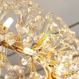 Lámpara colgante moderna minimalista de hierro forjado circular con forma de flor de sol.