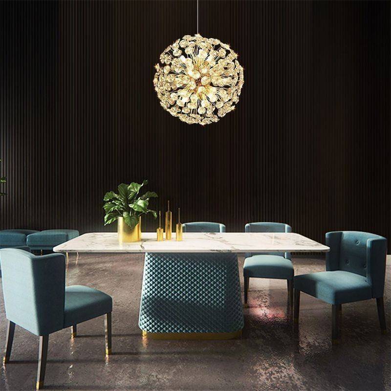 Lámpara de techo moderna minimalista de hierro galvanizado con forma de flor de sol