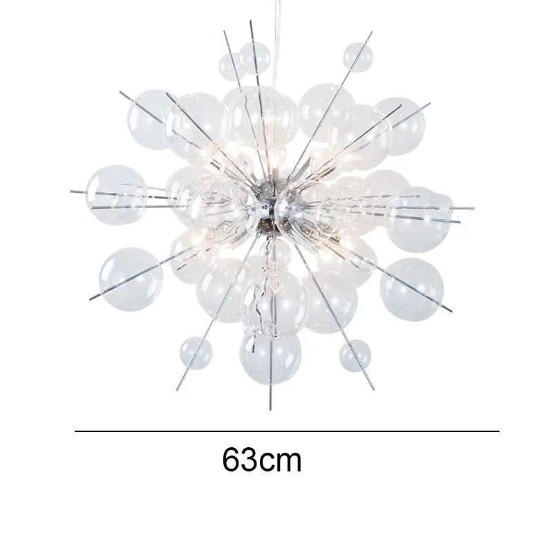 Lámpara colgante moderna minimalista de techo de cristal con burbujas