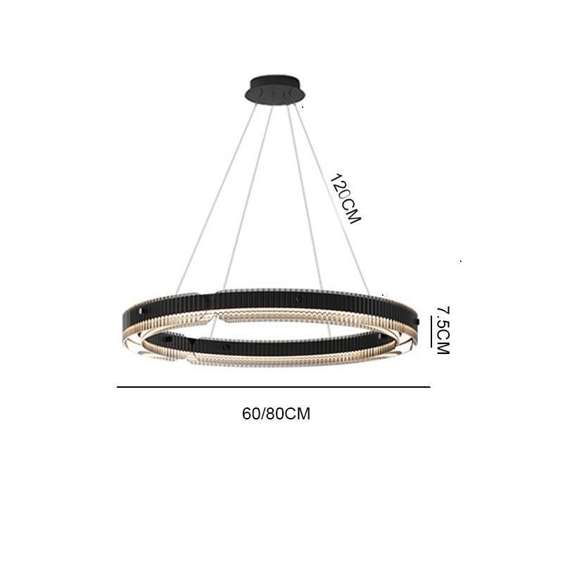 Lámpara colgante circular de 60 a 80 cm, de cristal, regulable sin escalonamientos, con control remoto.
