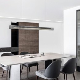 Lámpara colgante de techo de cristal de 100 cm con regulación continua y control remoto.