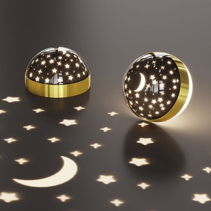 Lámpara colgante minimalista de hierro forjado acrílico con forma de estrella y anillo de techo