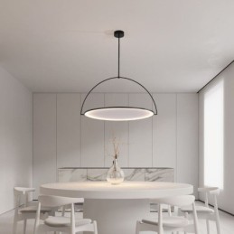 Lámpara colgante nórdica creativa con anillo de hierro forjado para techo