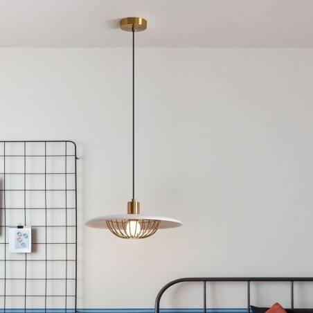 Lámpara colgante nórdica de hierro forjado con forma de disco creativo Lámpara colgante nórdica de hierro forjado con forma de disco creativo