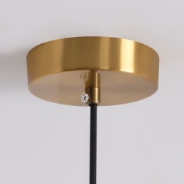 Lámpara colgante nórdica de hierro forjado con forma de disco creativo