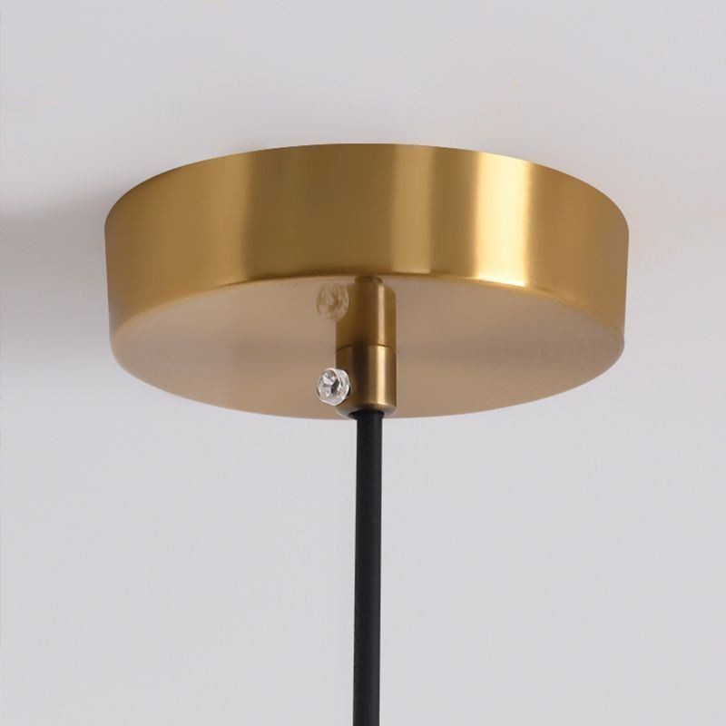 Lámpara colgante nórdica de hierro forjado con forma de disco creativo