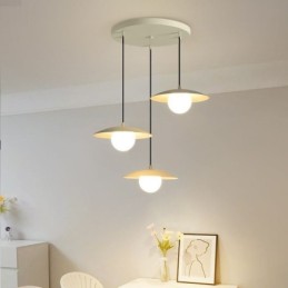 Lámpara de techo nórdica creativa con disco G9 de hierro forjado