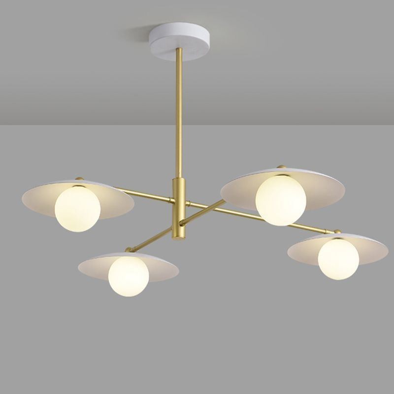 Lámpara colgante nórdica creativa de hierro forjado G9 con disco de techo