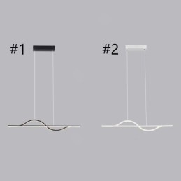 Lámpara colgante elegante de aluminio con ondas artísticas para el techo