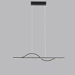 Lámpara colgante elegante de aluminio con ondas artísticas para el techo