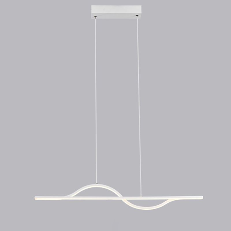 Lámpara colgante elegante de aluminio con ondas artísticas para el techo