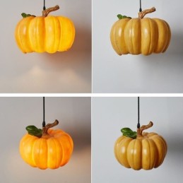 Lámpara colgante de calabaza retro japonesa, luces de techo creativas