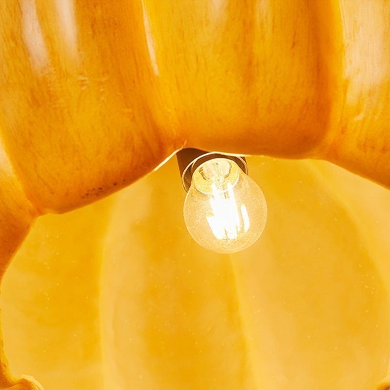 Lámpara colgante de calabaza retro japonesa, luces de techo creativas