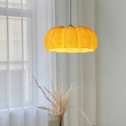 Lámpara colgante de calabaza de una sola cabeza, lámpara de techo retro japonesa