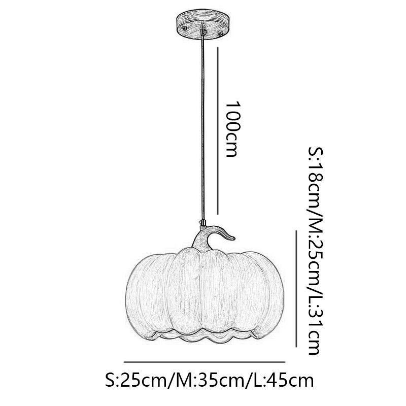 Lámpara colgante de calabaza creativa, lámpara de techo retro japonesa.
