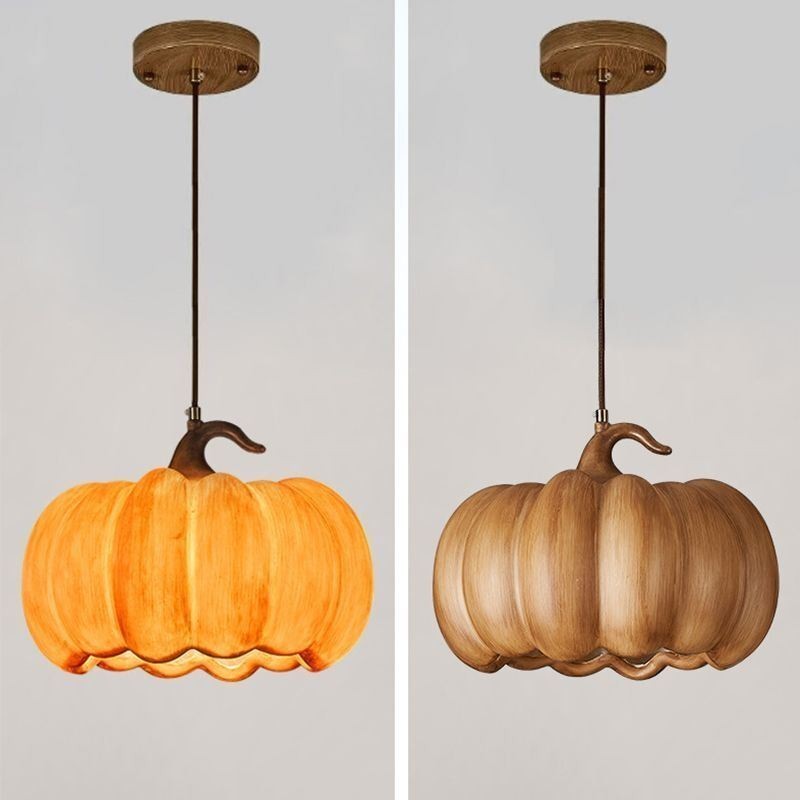 Lámpara colgante de calabaza creativa, lámpara de techo retro japonesa.