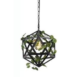 Lámpara colgante industrial vintage de hierro con forma de jaula de pájaros