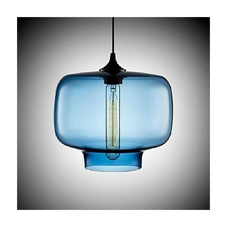 Lámpara colgante con diseño de botella, 1 luz, con pintura de hierro concisa