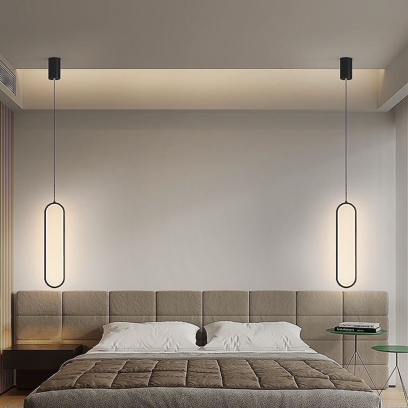 Lámpara colgante moderna minimalista ovalada