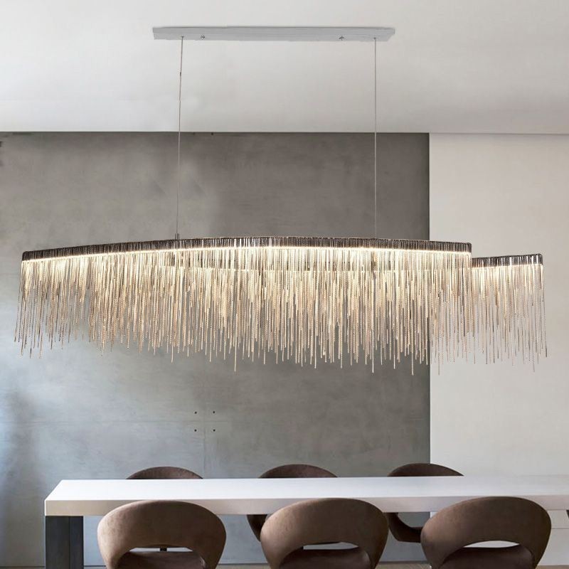Lámpara colgante moderna con borlas creativas para cafetería
