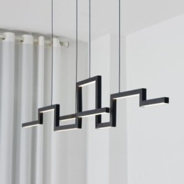 Lámpara colgante moderna de acrílico negro