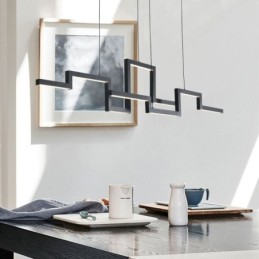 Lámpara colgante moderna de acrílico negro