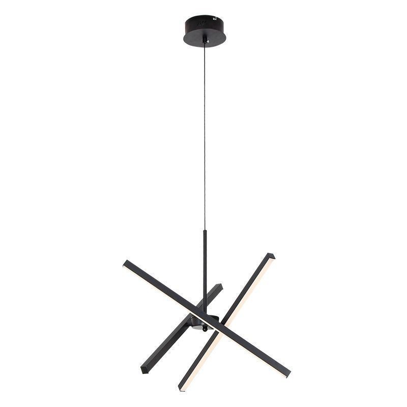 Lámpara colgante moderna con tira negra regulable