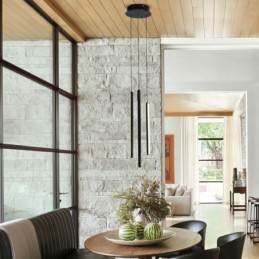 Lámpara colgante moderna de tira larga para edificio dúplex
