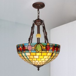 Lámpara colgante decorativa de vitrales