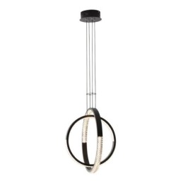 Lámpara de araña moderna de 2 anillos con iluminación colgante para comedor