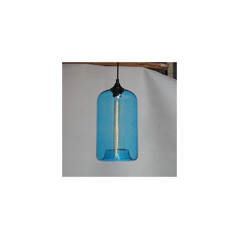 Lámpara colgante minimalista de hierro con diseño de botella, 1 luz