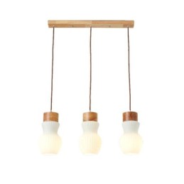 Lámpara colgante de cristal japonesa con decoración creativa.