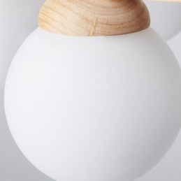 Lámpara colgante de madera japonesa con forma de molécula