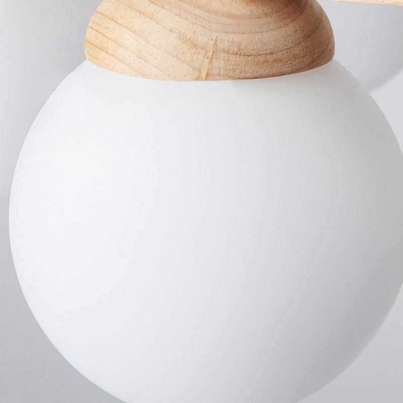Lámpara colgante de madera japonesa con forma de molécula