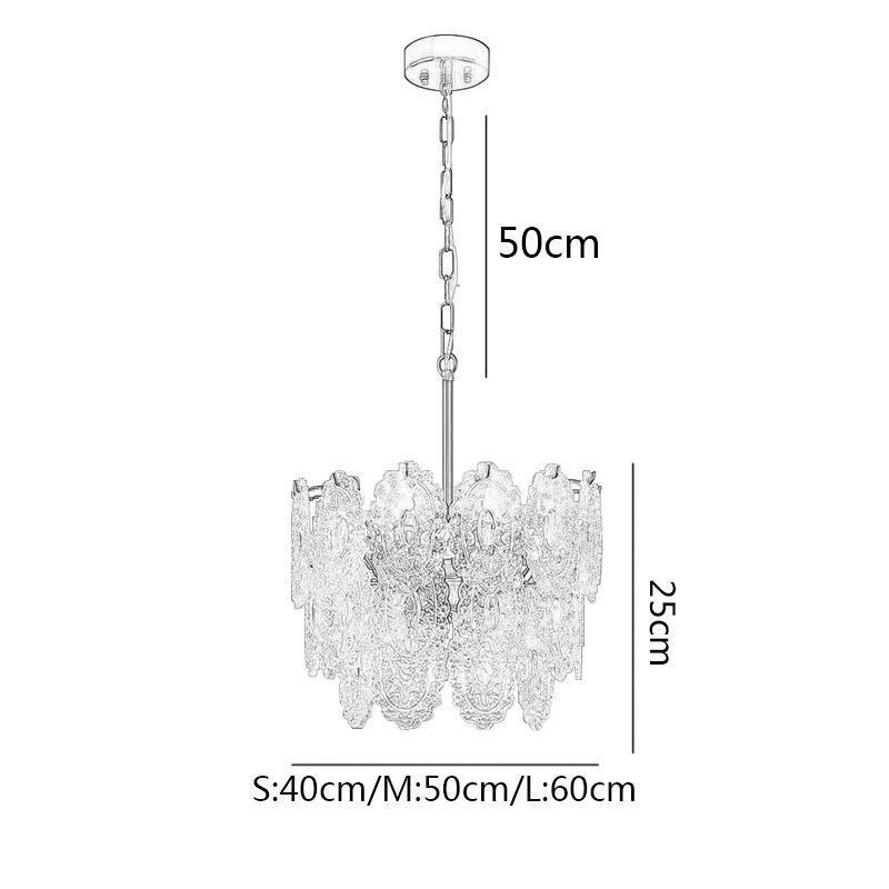 Lámpara colgante de cristal moderna con decoración de bronce y oro