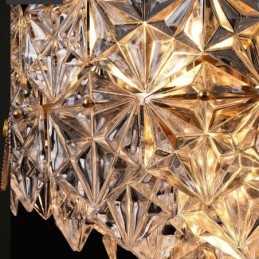 Lámpara colgante de cristal europea moderna con forma de cono