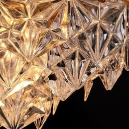 Lámpara colgante de cristal europea moderna con forma de cono