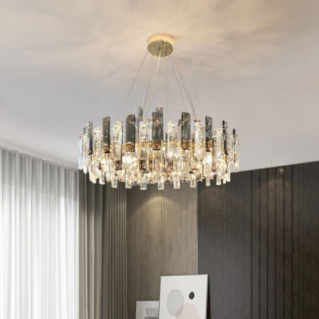 Lámpara colgante de cristal de lujo de estilo europeo Lámpara colgante de cristal de lujo de estilo europeo