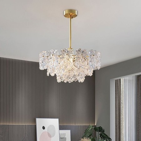 Lámpara colgante de lujo para decoración del hogar, lámpara de araña de cristal para sala de estar Lámpara colgante de lujo para decoración del hogar, lámpara de araña de cristal para sala de estar