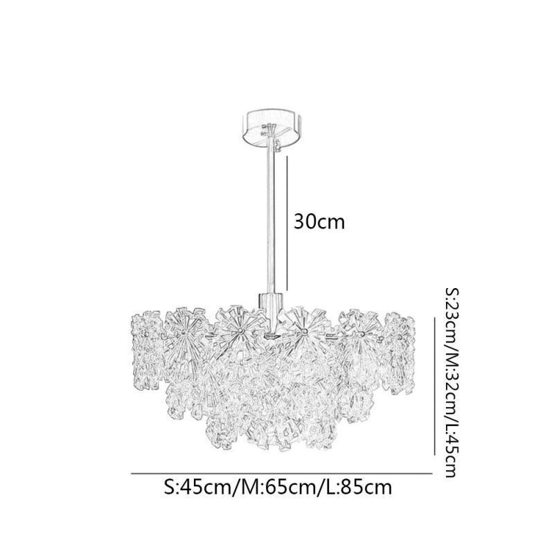 Lámpara colgante de lujo para decoración del hogar, lámpara de araña de cristal para sala de estar