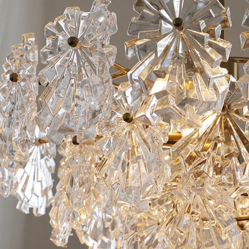 Lámpara colgante de lujo para decoración del hogar, lámpara de araña de cristal para sala de estar