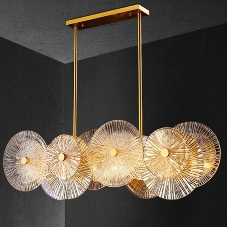Lámpara colgante moderna de cristal con forma de disco de chispa y fuegos artificiales, iluminación para decoración del hogar Lámpara colgante moderna de cristal con forma de disco de chispa y fuegos artificiales, iluminación para decoración del hogar