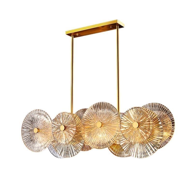 Lámpara colgante moderna de cristal con forma de disco de chispa y fuegos artificiales, iluminación para decoración del hogar