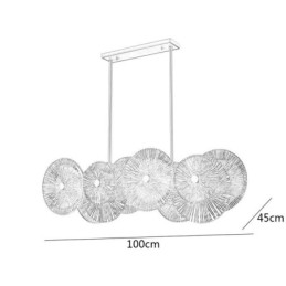 Lámpara colgante moderna de cristal con forma de disco de chispa y fuegos artificiales, iluminación para decoración del hogar