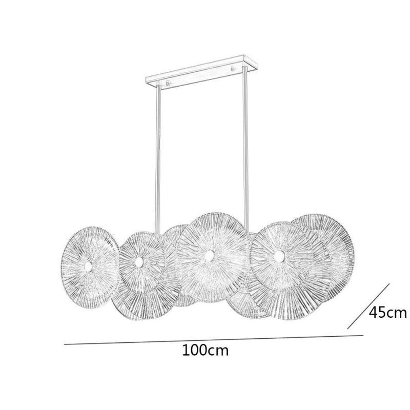 Lámpara colgante moderna de cristal con forma de disco de chispa y fuegos artificiales, iluminación para decoración del hogar