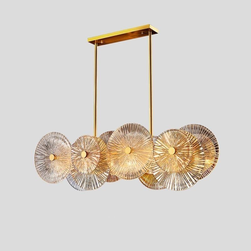 Lámpara colgante moderna de cristal con forma de disco de chispa y fuegos artificiales, iluminación para decoración del hogar